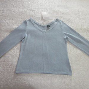 Eileen Fisher Sweater S Marnie Breeze Light Blue Cotton Blend